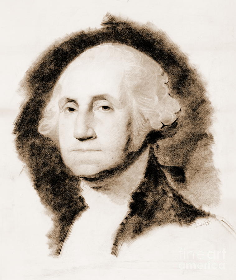 George Washington Portrait 1850 Photograph by Padre Art