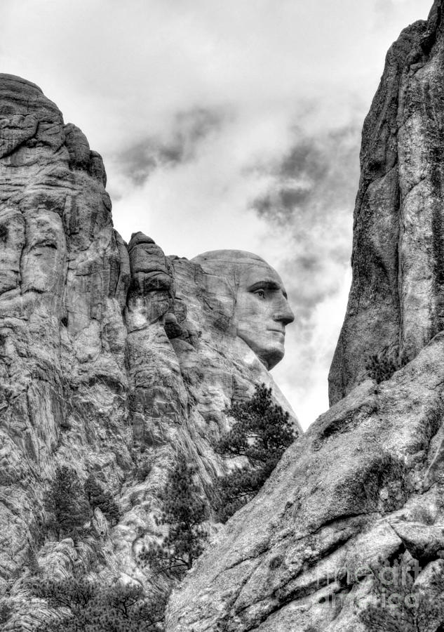 George Washington Rocks BW Photograph by Mel Steinhauer
