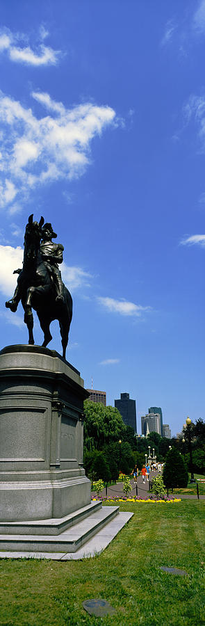 Boston Photograph - George Washington Statue In Boston by Panoramic Images