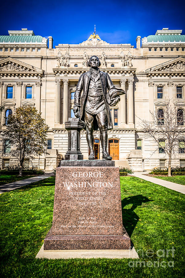 George Washington Statue Indianapolis Indiana Statehouse Photograph