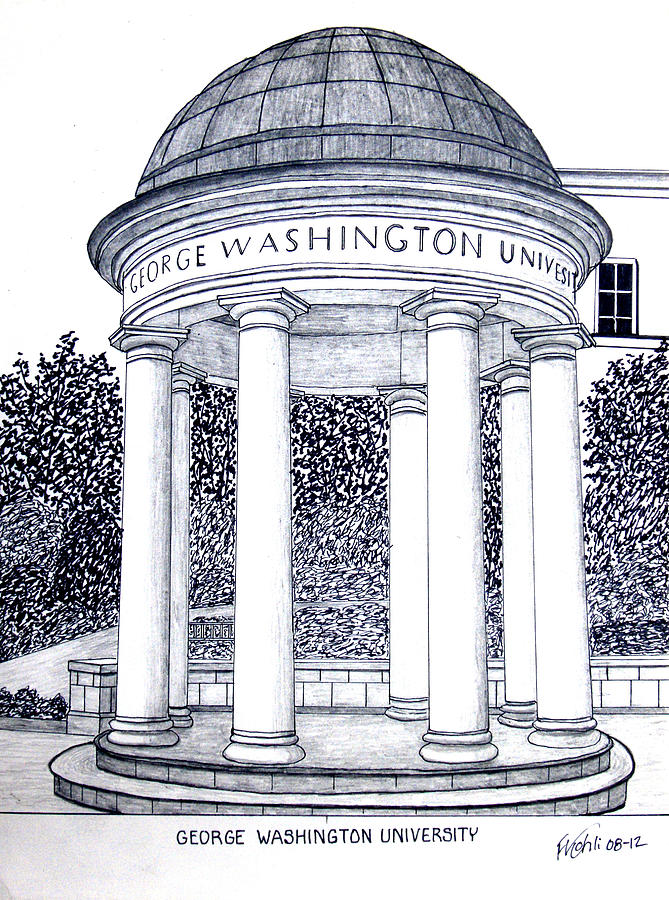 George Washington University Drawing by Frederic Kohli