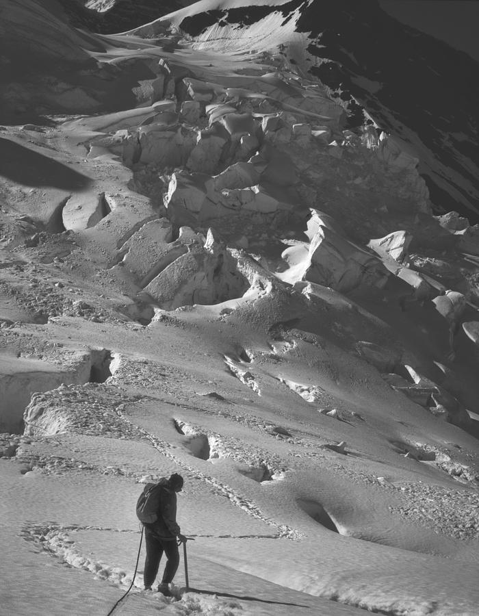 George Whitmore on the Robson Glacier Photograph by Ed  Cooper Photography