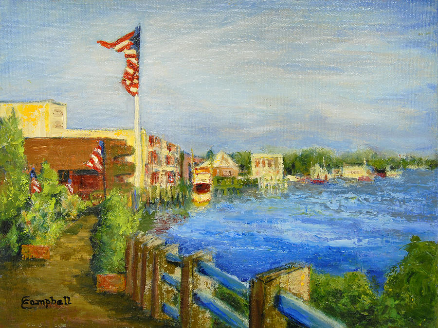 Georgetown Sc Painting - Georgetown Harbor by Cecelia Campbell Georgetown Sc Painting - Georgetown Harbor by Cecelia Campbell