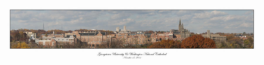College Photograph - Georgetown University Fall Panorama by Lauren Brice College Photograph - Georgetown University Fall Panorama by Lauren Brice