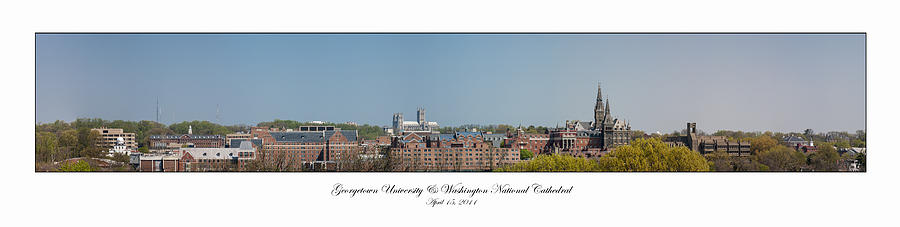College Photograph - Georgetown University Spring Panorama by Lauren Brice