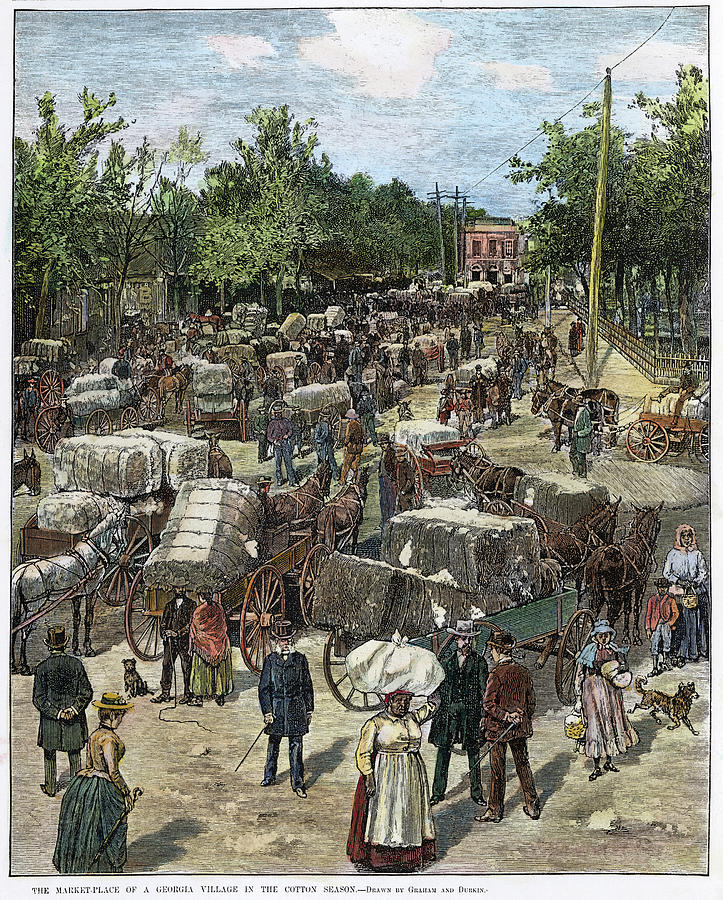 Georgia Market-place Painting by Granger