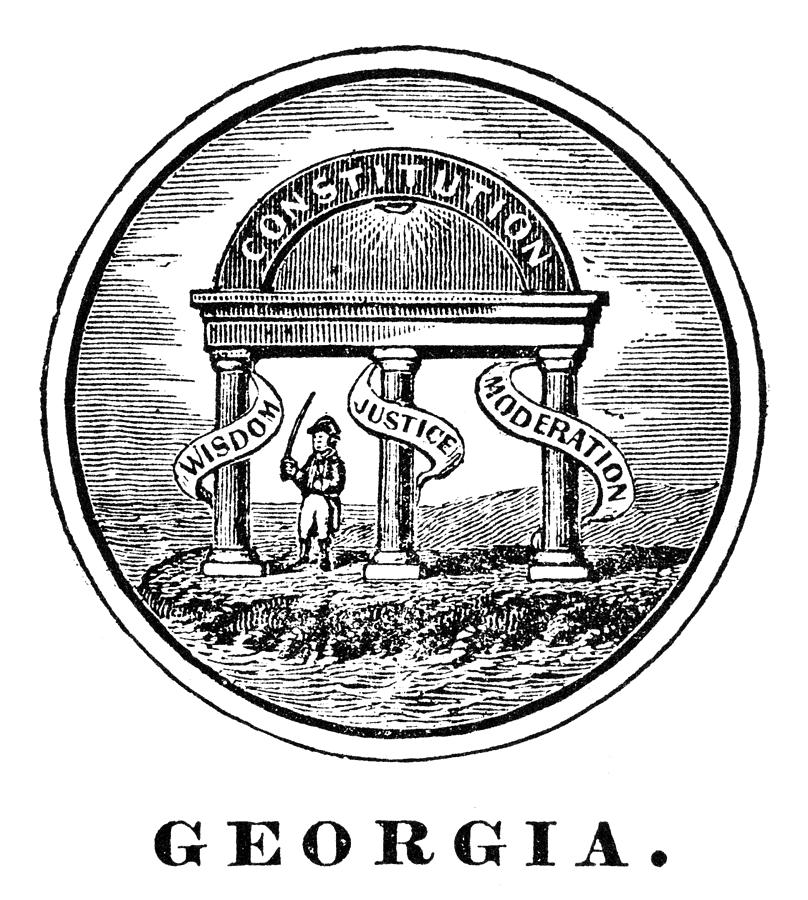 Georgia State Seal Photograph by Granger
