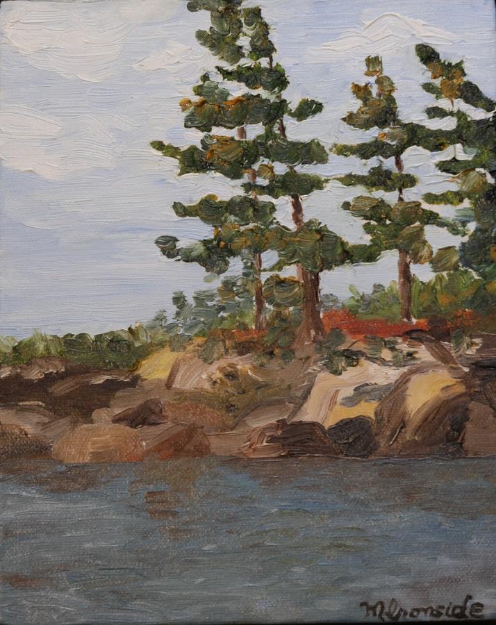 Georgian Bay Pines Painting by Monica Ironside
