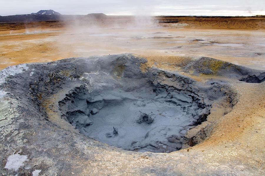 Nature Photograph - Geothermal Mud Pool by Steve Allen/science Photo Library
