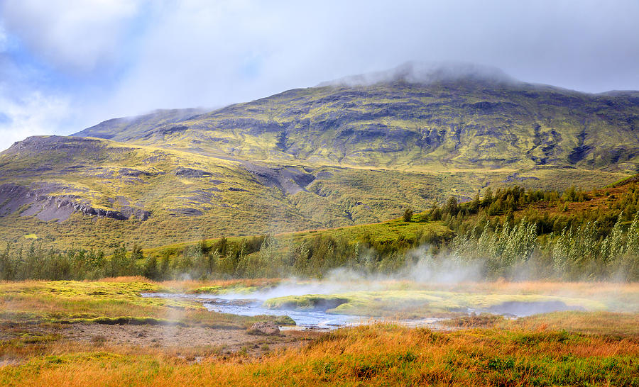 Nature Photograph - Geothermal pools by Alexey Stiop