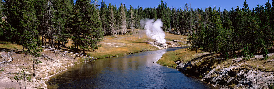 Yellowstone National Park Photograph - Geothermal Vent On A Riverbank by Panoramic Images