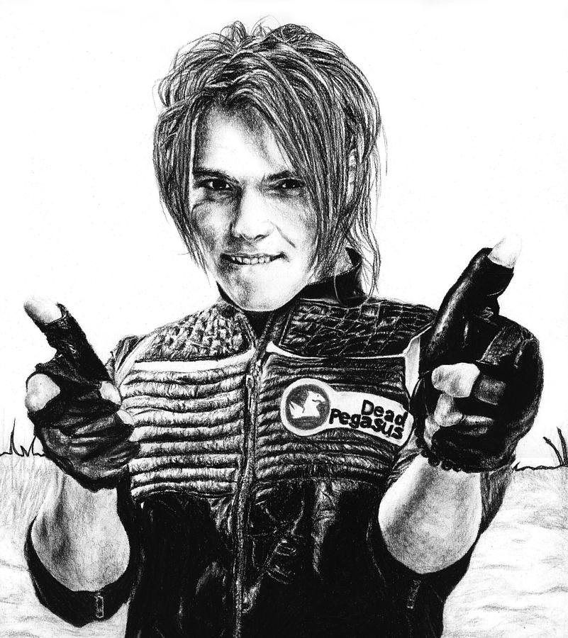 Gerard Way Drawing - Gerard Way by Kristy Fleming