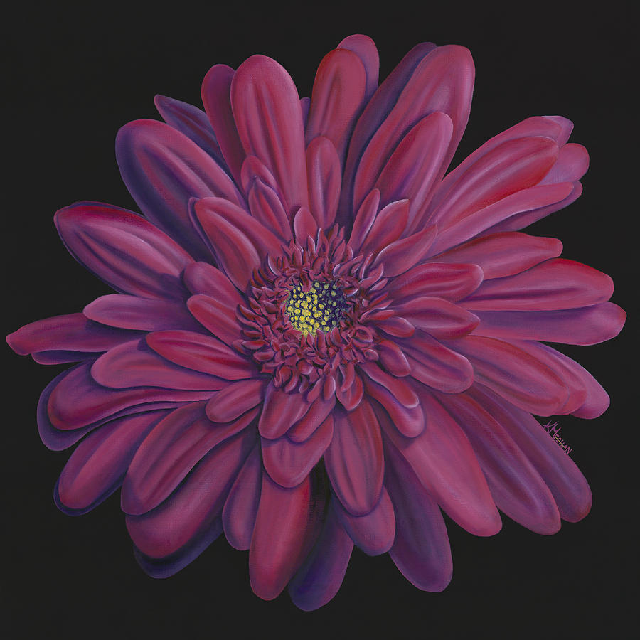Flowers Still Life Painting - Gerber Daisy by Kerri Meehan