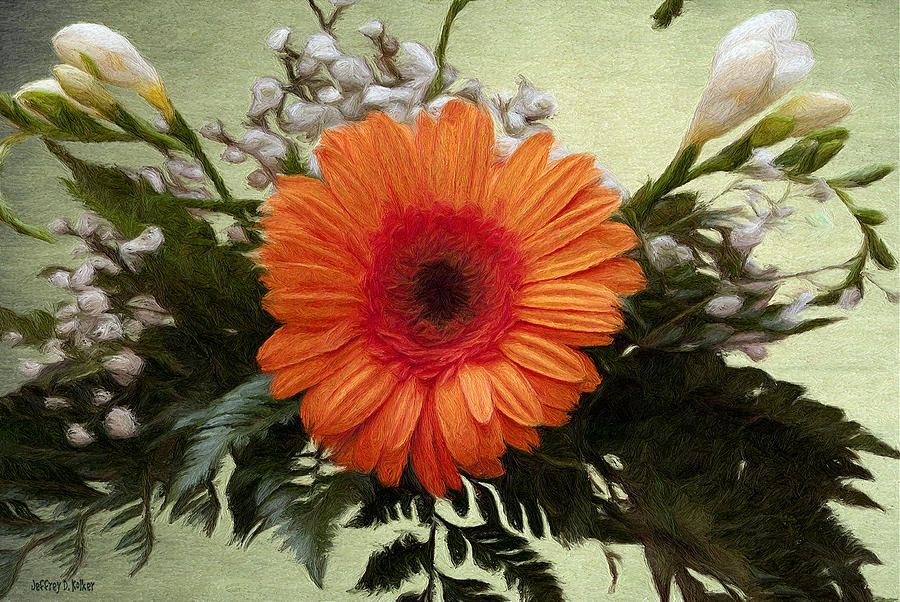 Gerbera Daisy Painting by Jeffrey Kolker