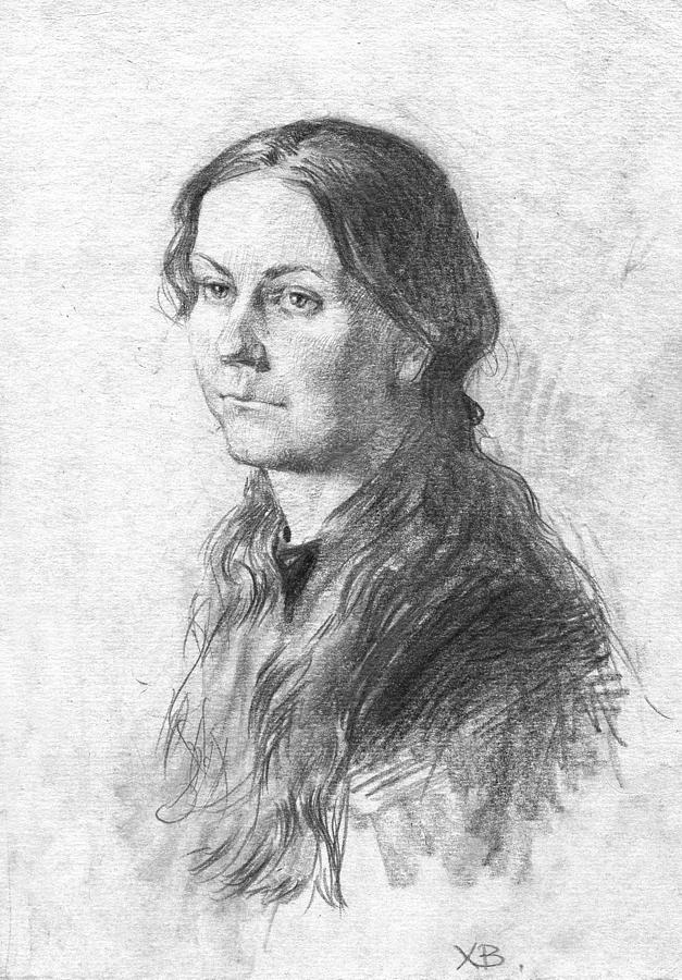 Portrait Drawing - Gerl from Anadyr by Victoria Kharchenko