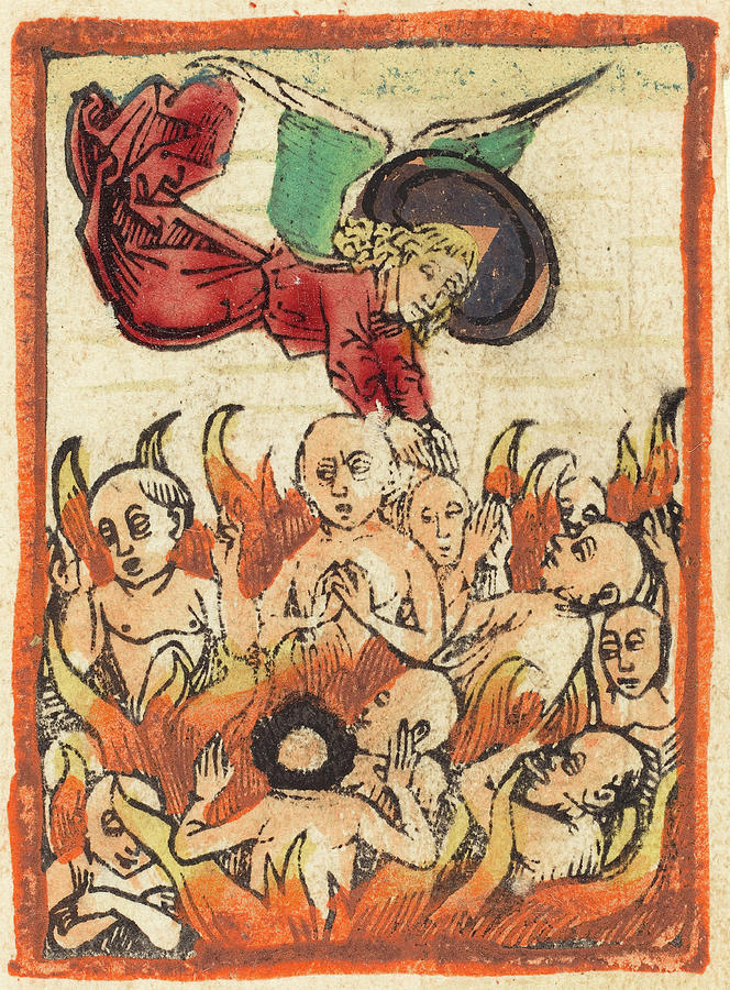 German 15th Century, Purgatory Drawing by Quint Lox Fine Art America