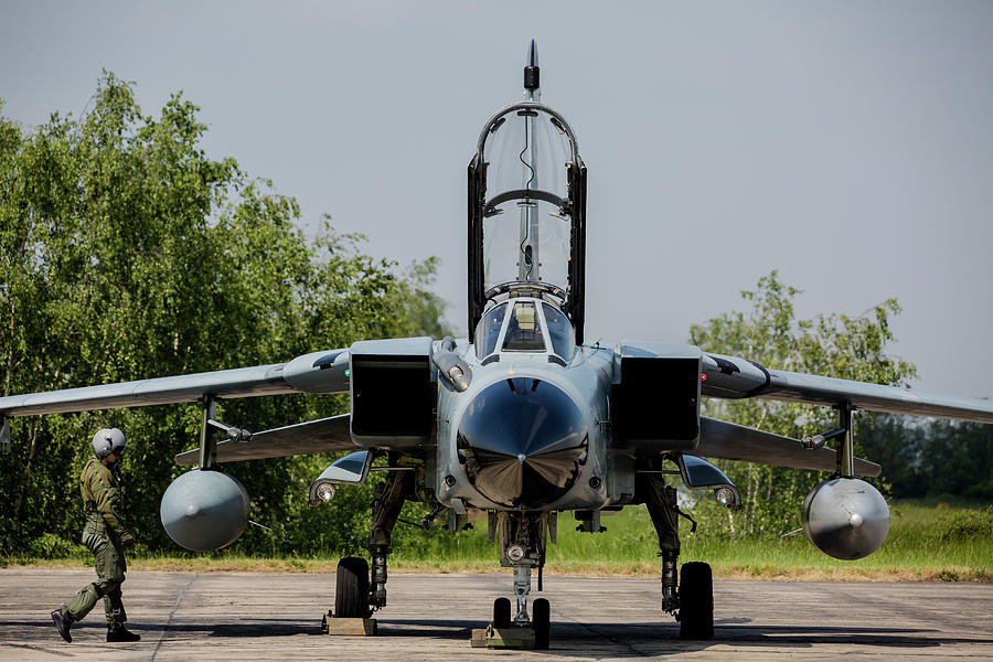 German Air Force Pilot Walking Photograph by Timm Ziegenthaler - Fine ...