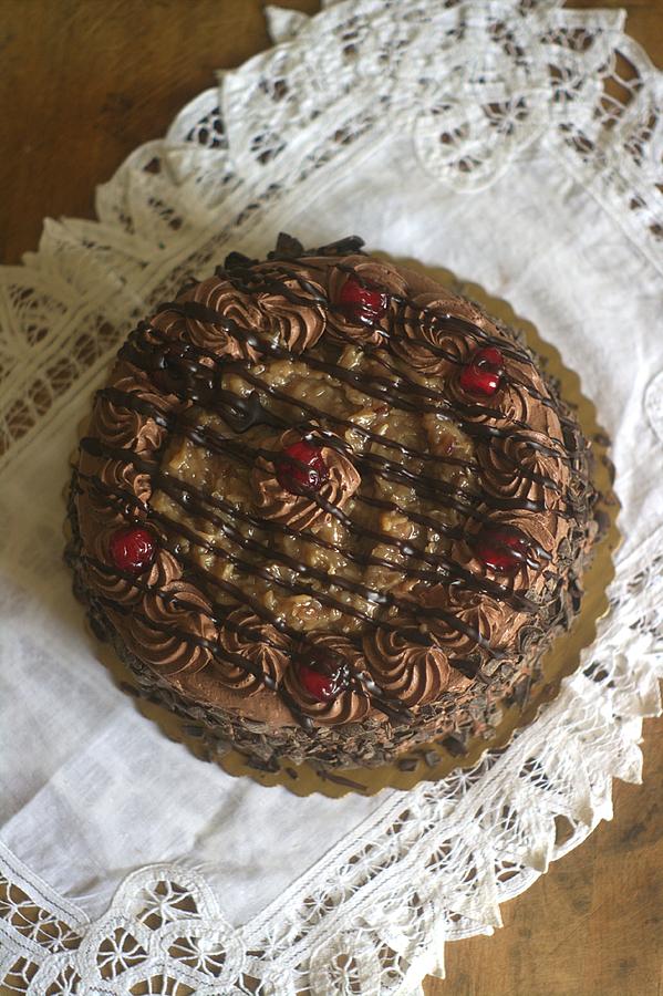 German Chocolate Torte Cake Photograph by Suzanne Powers
