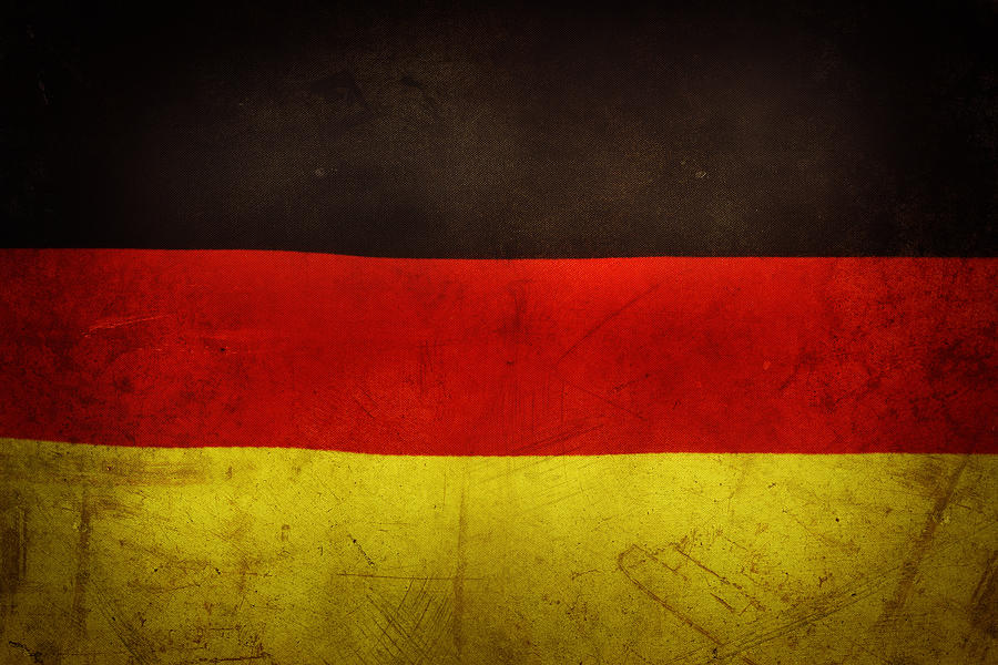 Flag Photograph - German flag by Les Cunliffe