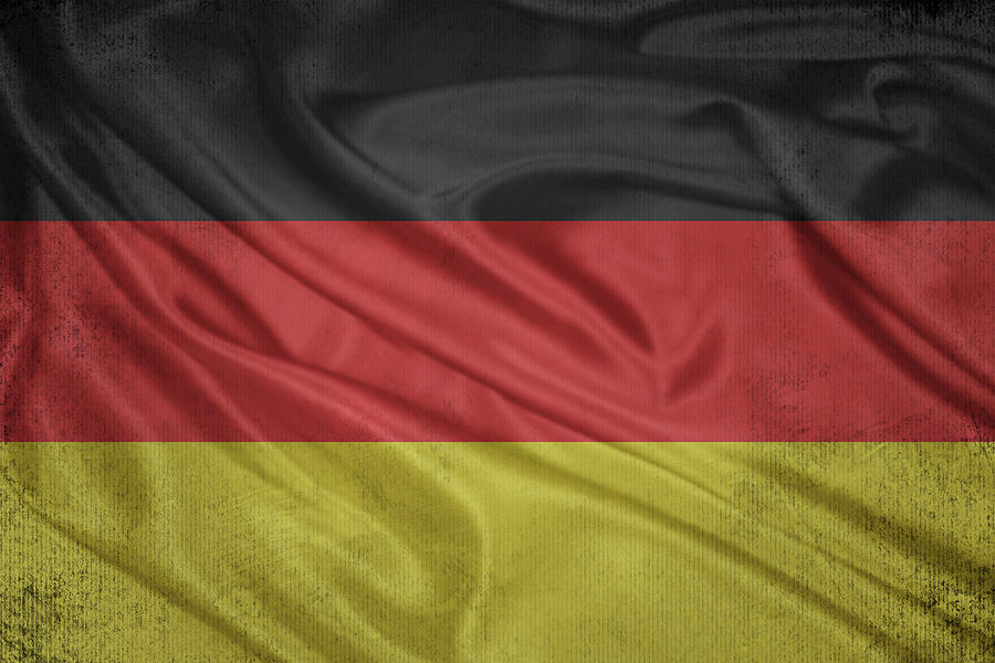 German flag waving on canvas Digital Art by Eti Reid
