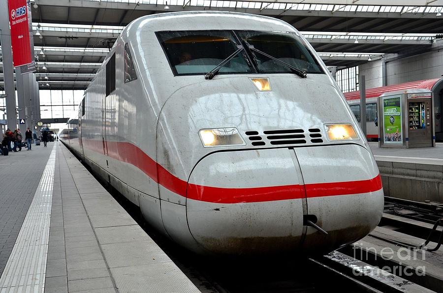 German ICE intercity bullet train Munich Germany Photograph by Imran Ahmed
