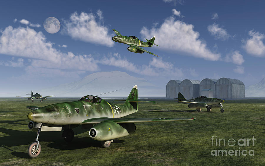 German Messerschmitt Me 262 Jetfighters Digital Art