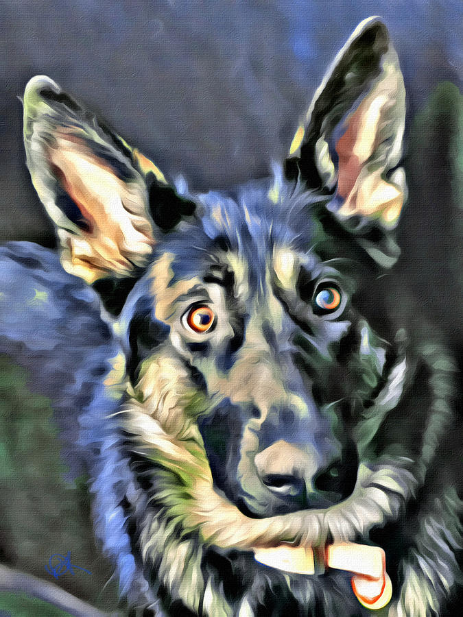 German Shepherd Dog Digital Art by Debra Kirk - Fine Art America