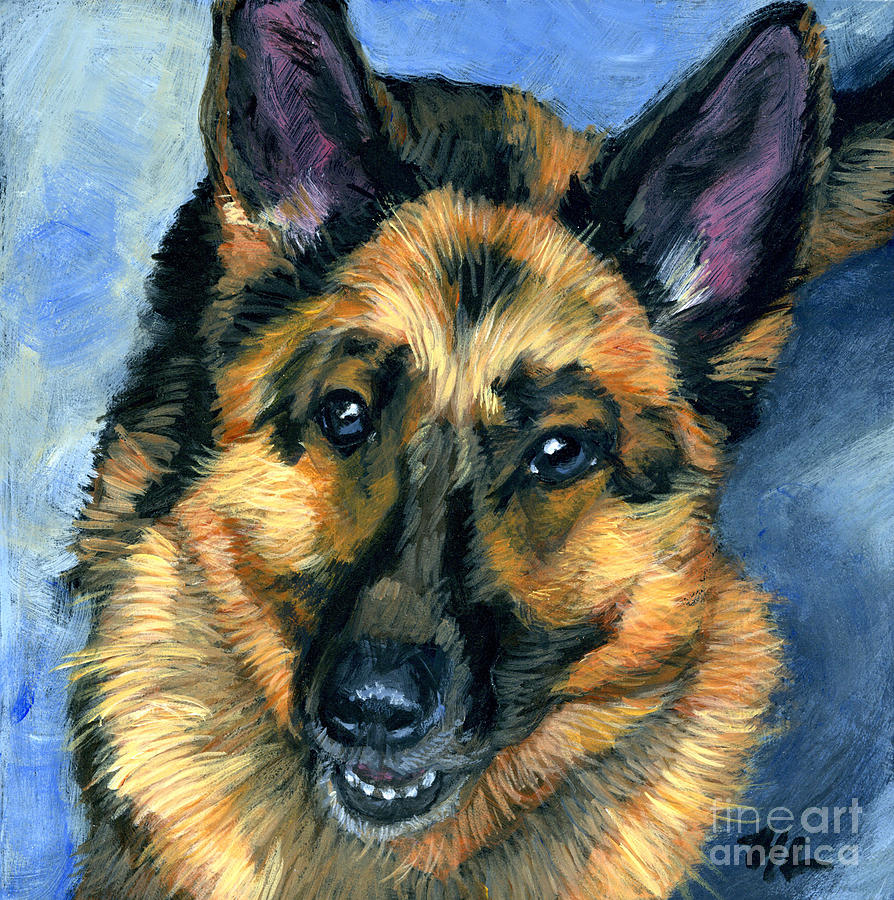 German Shepherd Painting by Hope Lane