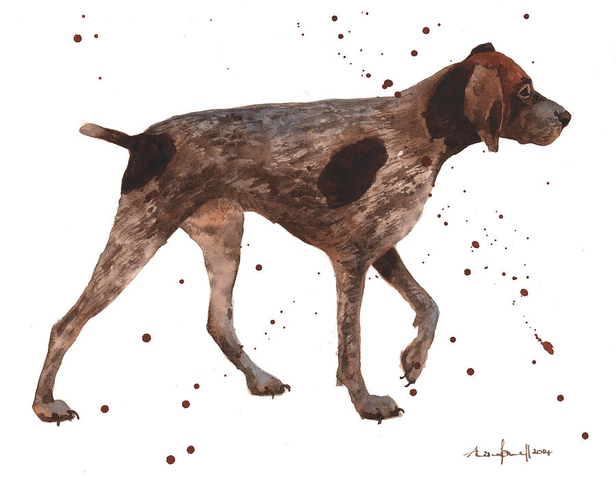 Gsp Painting - German Shorthaired Pointer by Alison Fennell