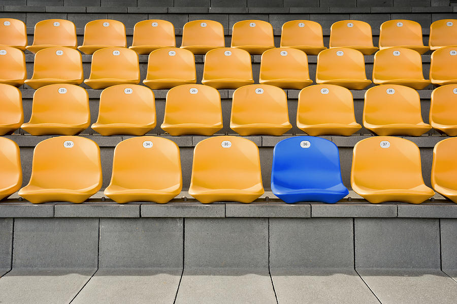 Germany, Bavaria, Empty stadium seats Photograph by Westend61