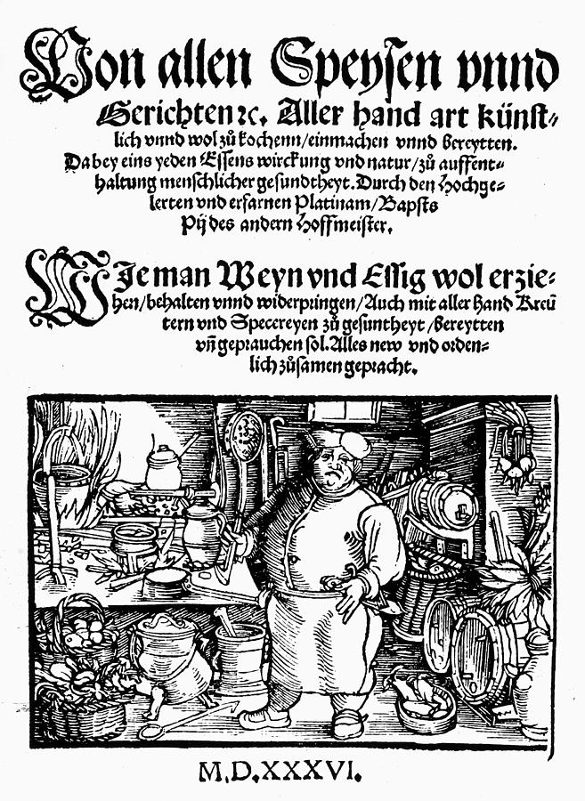 Germany Cookbook, 1536 Painting by Granger