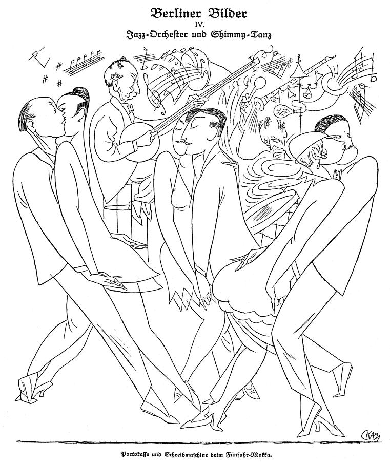 Jazz Painting - Germany Dance Craze, 1921 by Granger