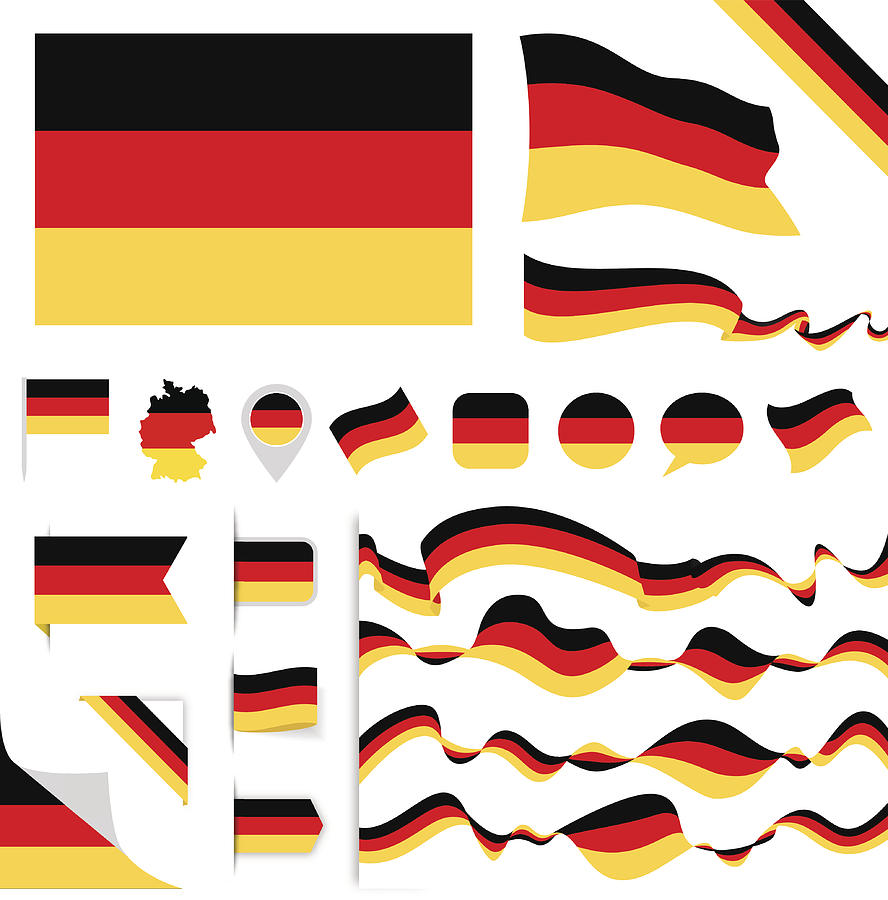 Germany Flag Set Drawing by Pop_jop