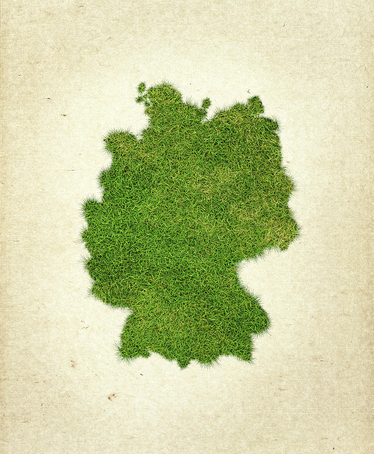Nature Photograph - Germany Grass Map by Aged Pixel