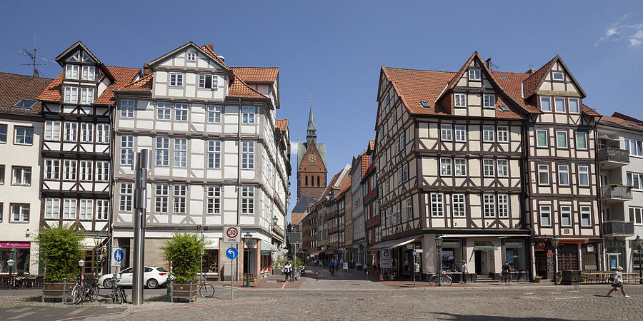 Germany, Lower Saxony, Hannover, Half timbered houses in the old town Photograph by Westend61