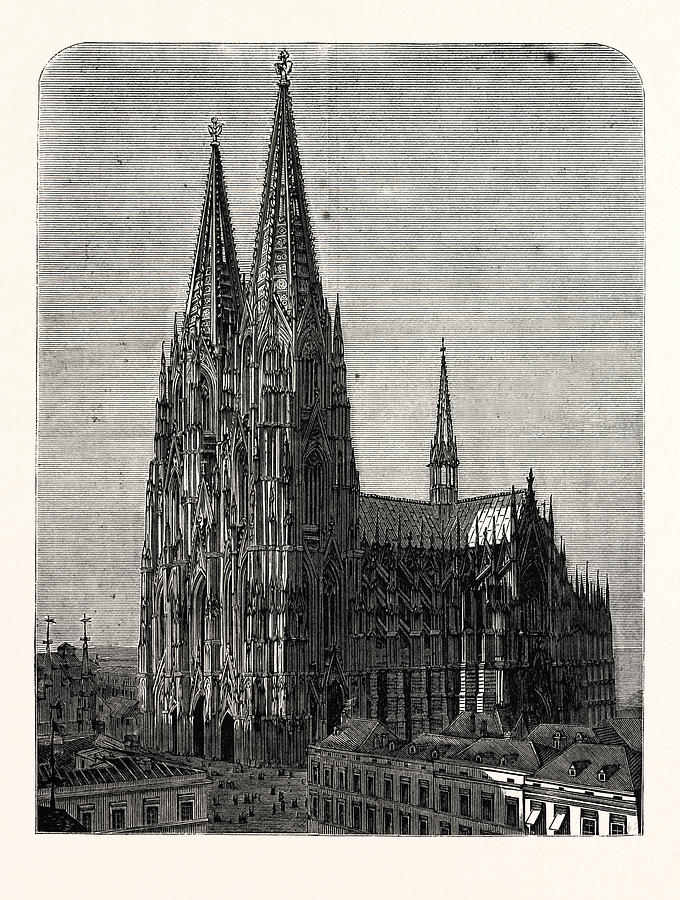 Germany The Cologne Cathedral Klner Dom Drawing by German School Fine