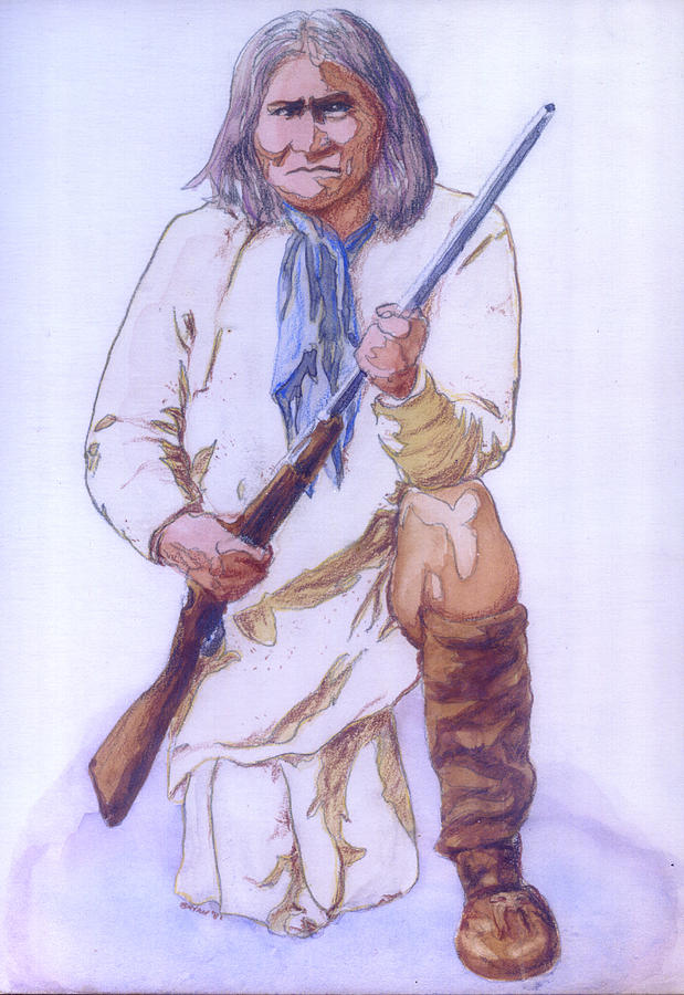 Geronimo Painting by Bryan Bustard