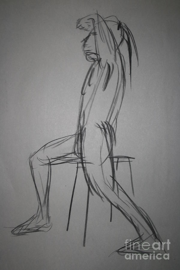 Gesture Drawing Drawing by Stacy C Bottoms