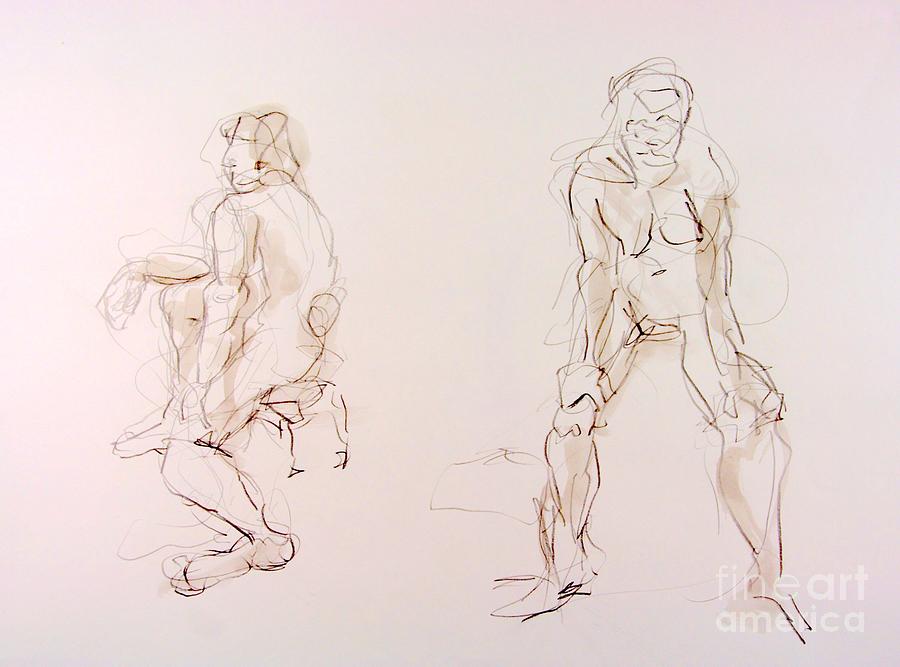 Nude Drawing - Gestures by Andy Gordon