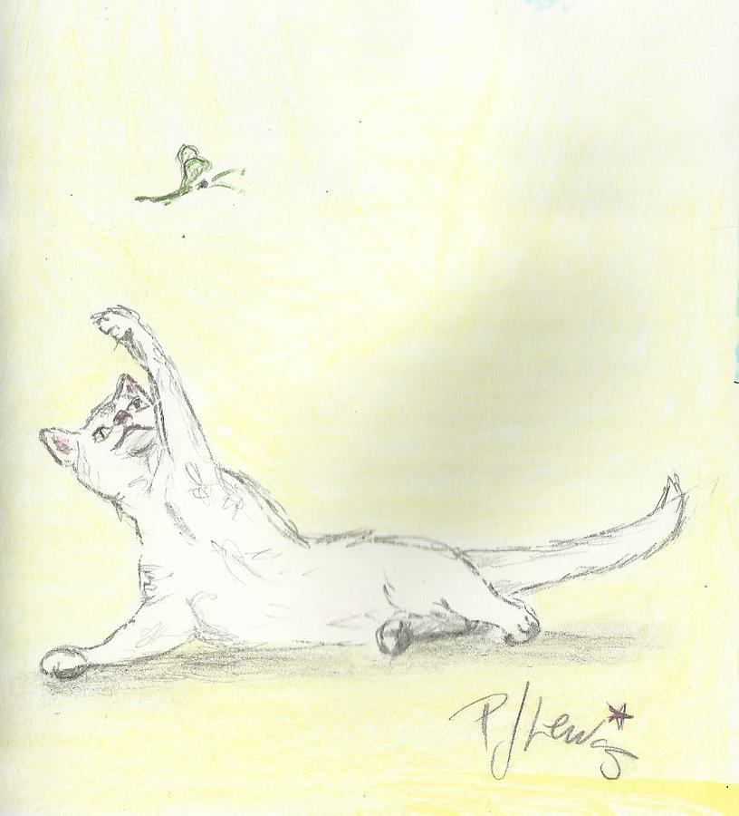 Cat Drawing - Get em by PJ Lewis