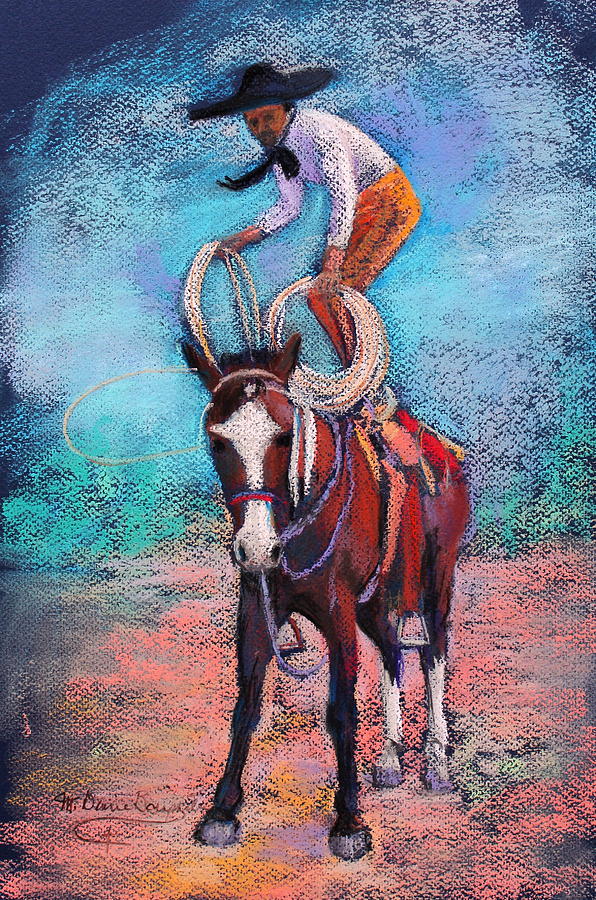 Horse Painting - Get Ready by M Diane Bonaparte