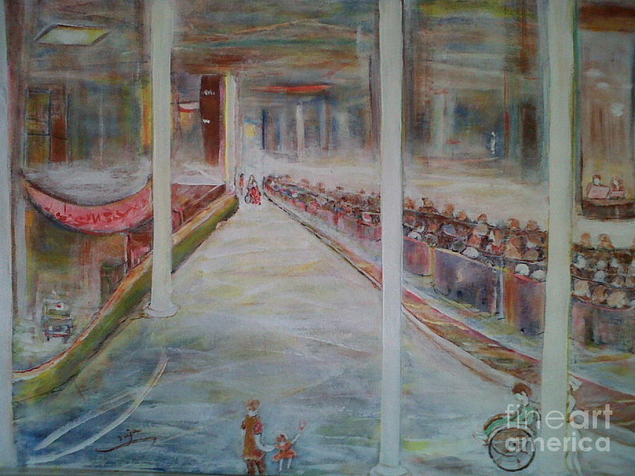 Get well soon- the corridor of the Hospital Painting by Subrata Bose