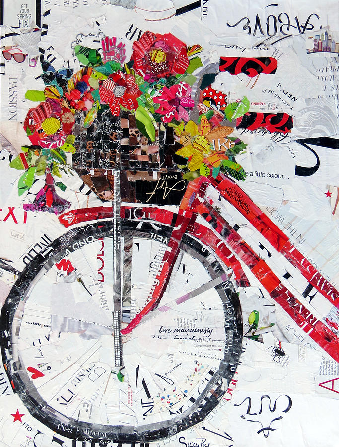 Bicycle Painting - Get Your Spring Fix by Suzy Pal Powell