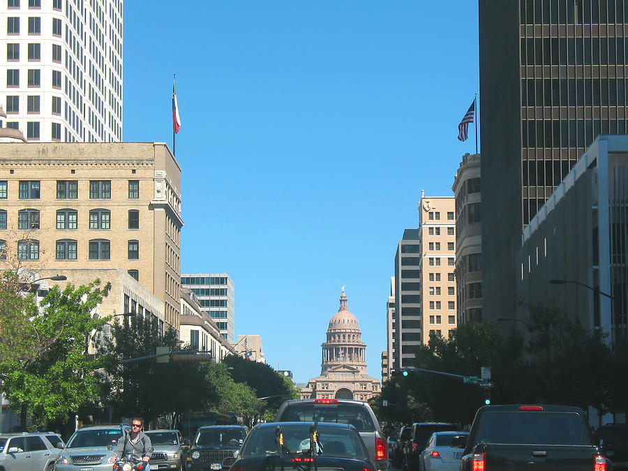 Capitol Building Photograph - Getting Around in Austin Texas by Connie Fox