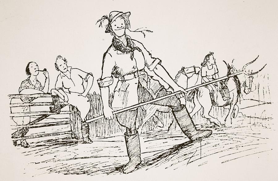 Cartoon Drawing - Getting Back To The Land, Illustration by Pont