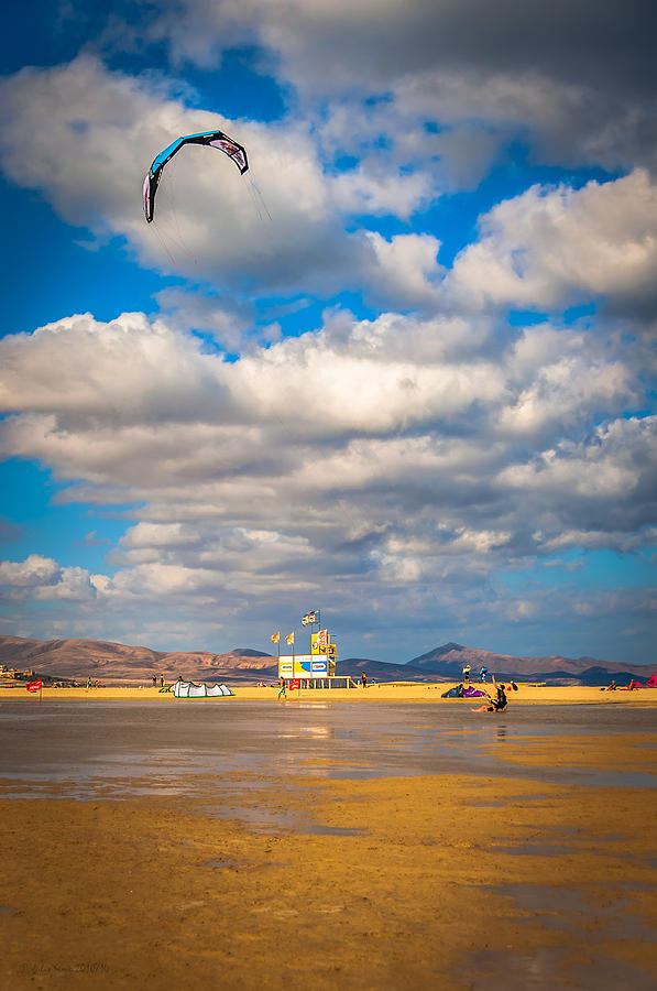 Kiteboarding Photograph - Getting Kite Lessons by Julis Simo