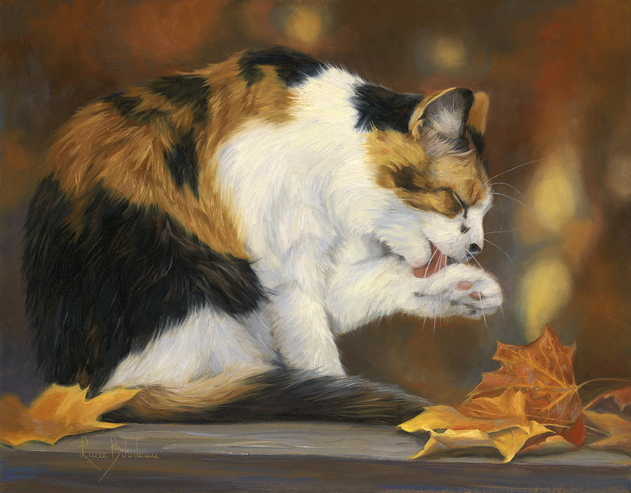 Fall Painting - Getting Pretty by Lucie Bilodeau