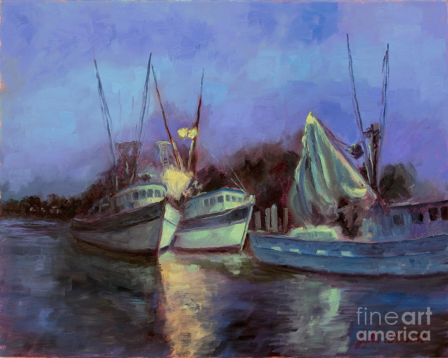 Boat Painting - Getting Ready by John Albrecht