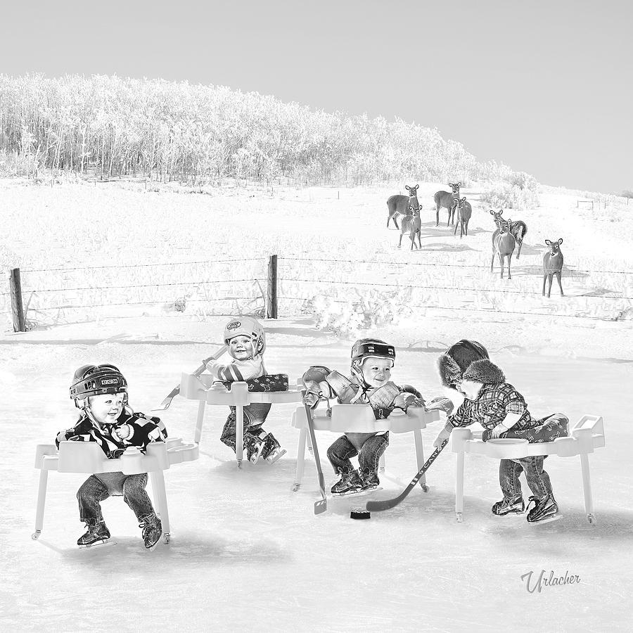 Hockey Gifts Digital Art - Getting Started Young by Elizabeth Urlacher