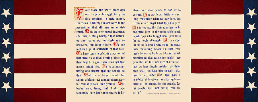 Gettysburg Address Digital Art - Gettysburg Address by Gary Grayson